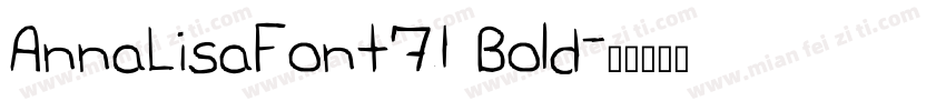 AnnaLisaFont71 Bold字体转换